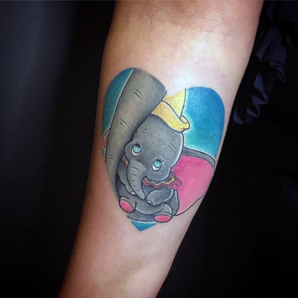 Incredible Dumbo Tattoo For Ladies