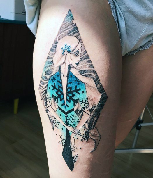 Incredible Elsa Tattoo For Ladies