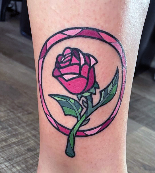 Incredible Enchanted Rose Tattoo For Ladies