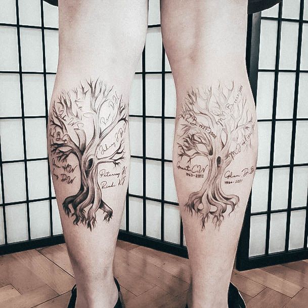 Incredible Family Tree Tattoo For Ladies