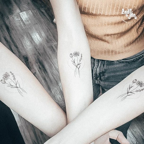 Incredible Friendship Tattoo For Ladies