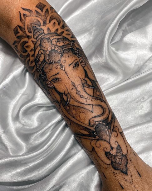 Incredible Ganesha Tattoo For Ladies