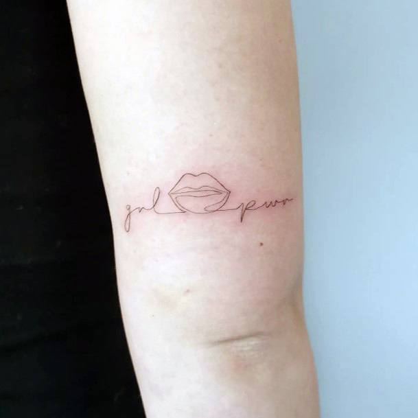 Incredible Girl Power Tattoo For Ladies