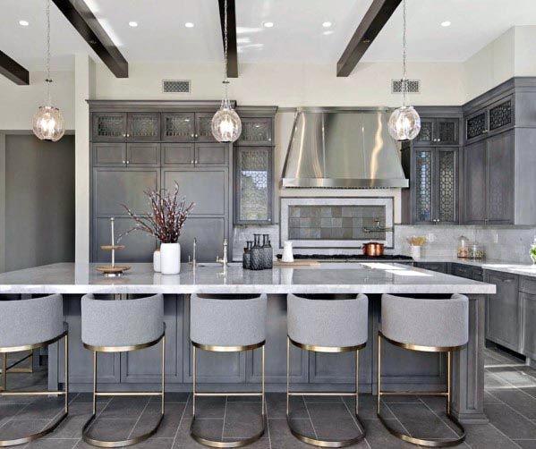 Incredible Grey Kitchen Cabinet Design Ideas