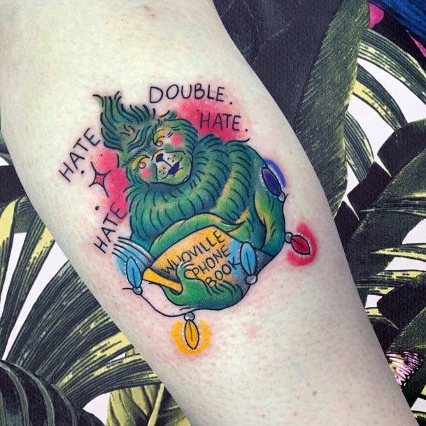 Incredible Grinch Tattoo For Ladies