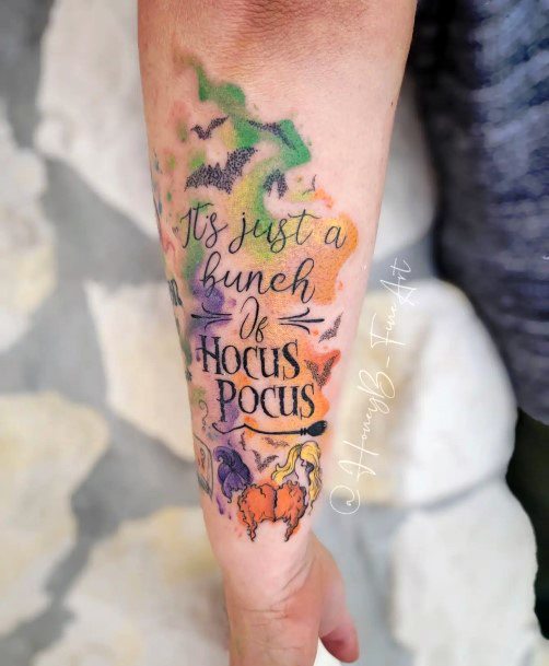 Incredible Hocus Pocus Tattoo For Ladies