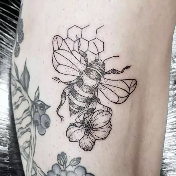 Incredible Honeycomb Tattoo For Ladies