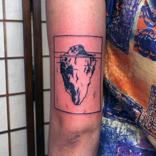 Incredible Iceberg Tattoo For Ladies