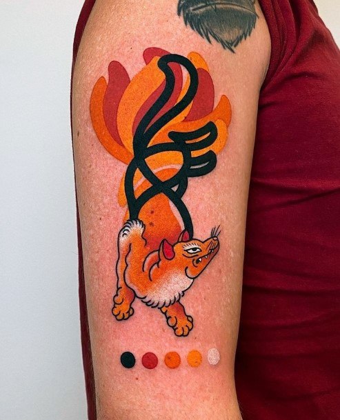 Incredible Kitsune Tattoo For Ladies