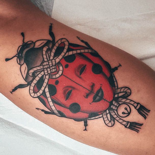 Incredible Ladybug Tattoo For Ladies