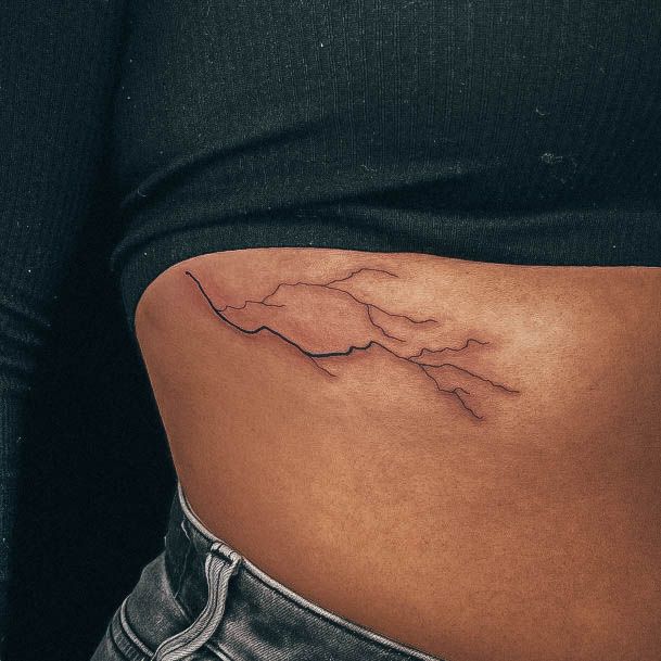 Incredible Lightning Bolt Tattoo For Ladies