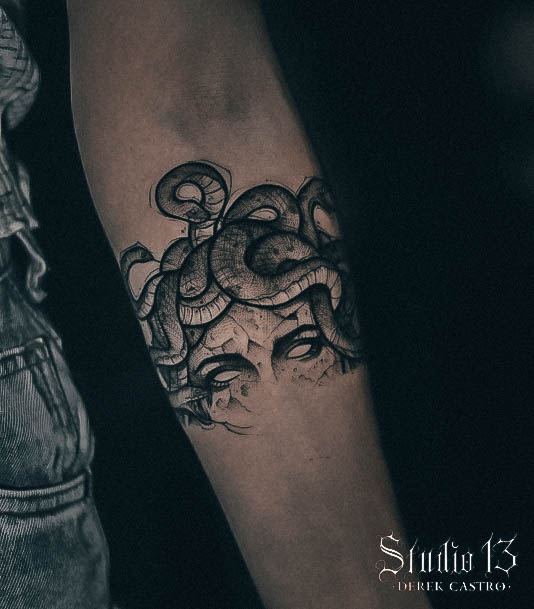 Incredible Medusa Tattoo For Ladies