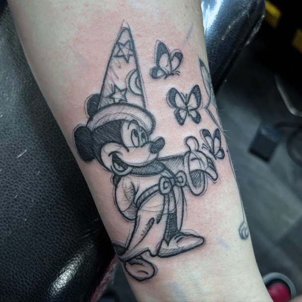 Incredible Mickey Mouse Tattoo For Ladies