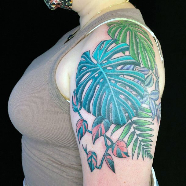 Incredible Monstera Tattoo For Ladies