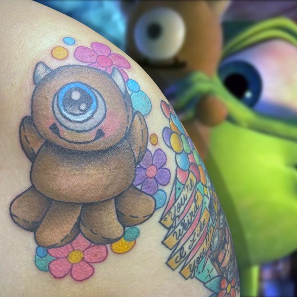 Incredible Monsters Inc Tattoo For Ladies