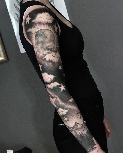 Incredible Negative Space Tattoo For Ladies