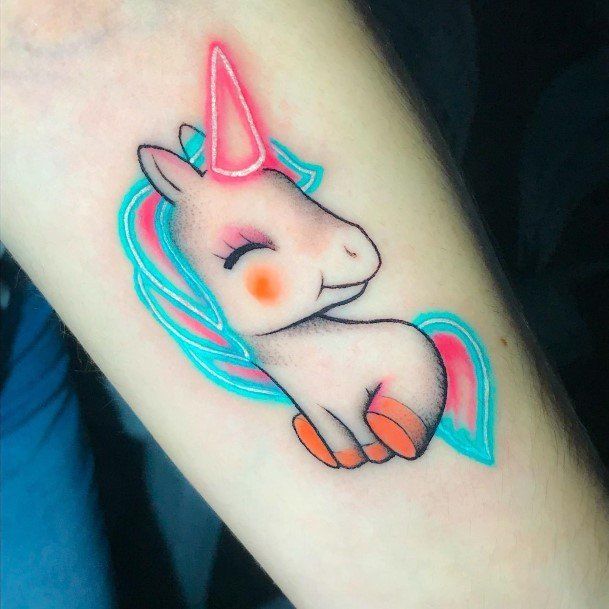 Incredible Neon Tattoo For Ladies