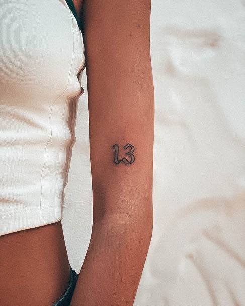 Incredible Number Tattoo For Ladies