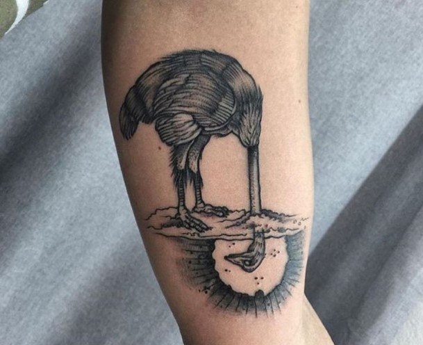 Incredible Ostrich Tattoo For Ladies