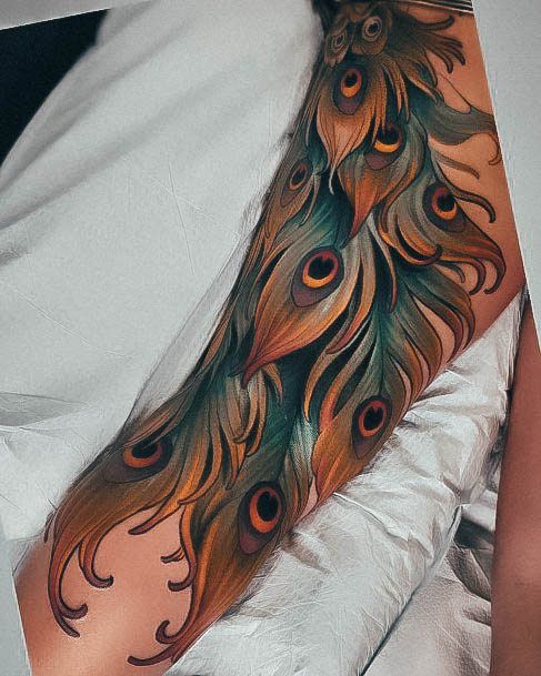 Incredible Peacock Tattoo For Ladies