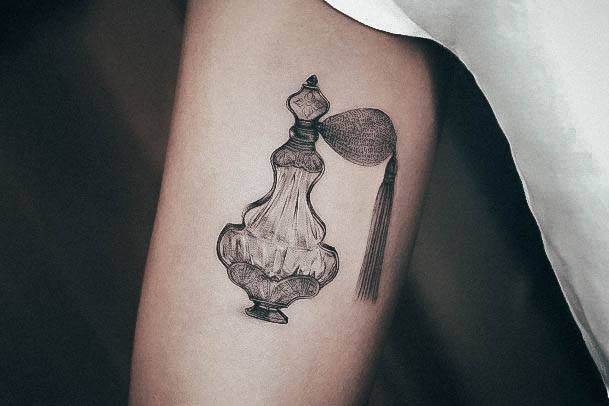 Incredible Perfume Tattoo For Ladies