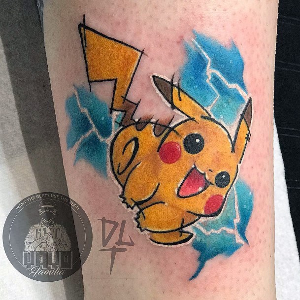 Incredible Pikachu Tattoo For Ladies