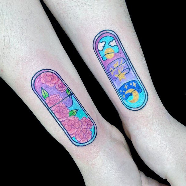 Incredible Pill Tattoo For Ladies