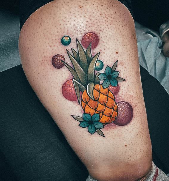 Incredible Pineapple Tattoo For Ladies