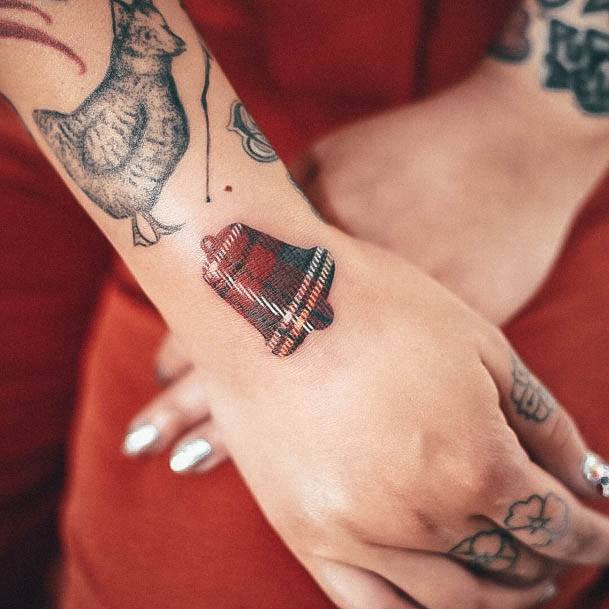 Incredible Plaid Tattoo For Ladies