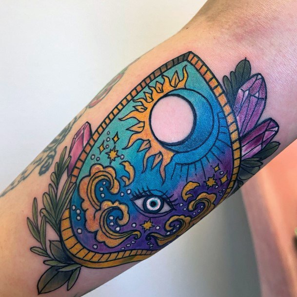 Incredible Planchette Tattoo For Ladies