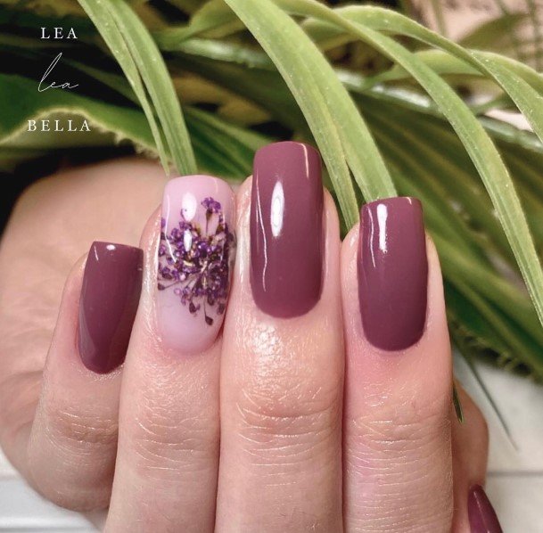 Incredible Plum Nail For Ladies