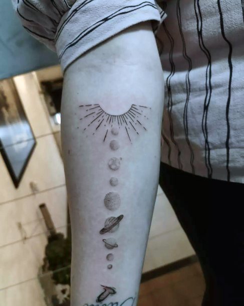 Incredible Pluto Tattoo For Ladies