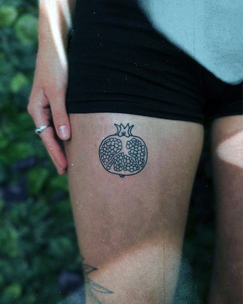 Incredible Pomegranate Tattoo For Ladies