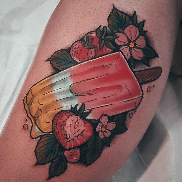 Incredible Popsicle Tattoo For Ladies