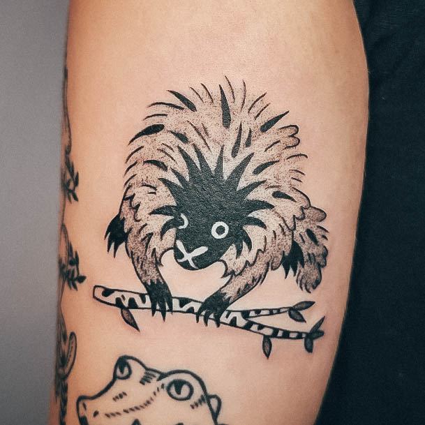 Incredible Porcupine Tattoo For Ladies