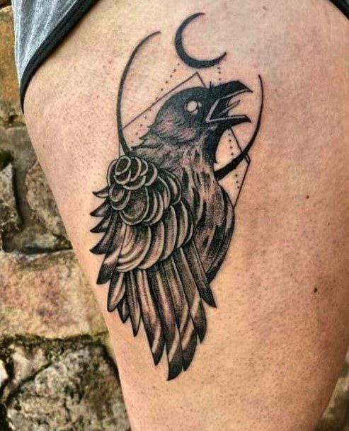 Incredible Raven Tattoo For Ladies