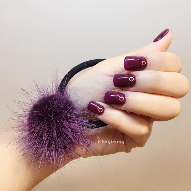 Incredible Red And Purple Fingernail For Ladies