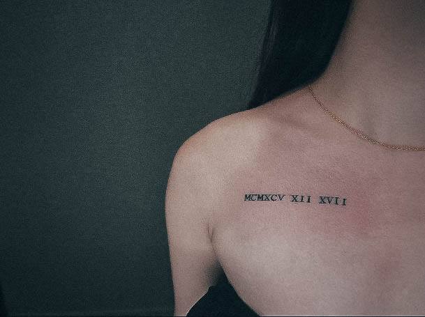 Incredible Roman Numeral Tattoo For Ladies