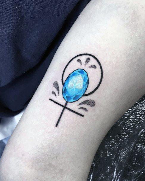 Incredible Sapphire Tattoo For Ladies