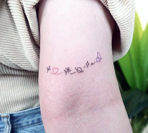 Incredible Scribble Tattoo For Ladies