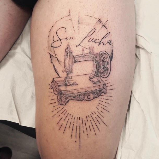 Incredible Sewing Machine Tattoo For Ladies