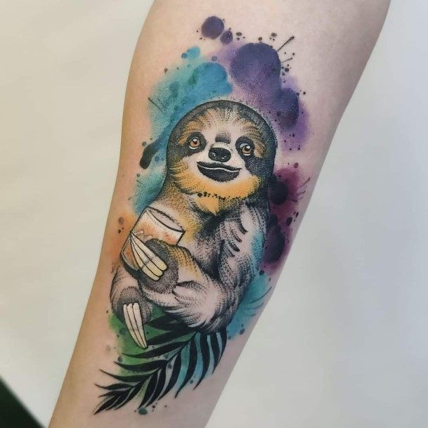 Incredible Sloth Tattoo For Ladies