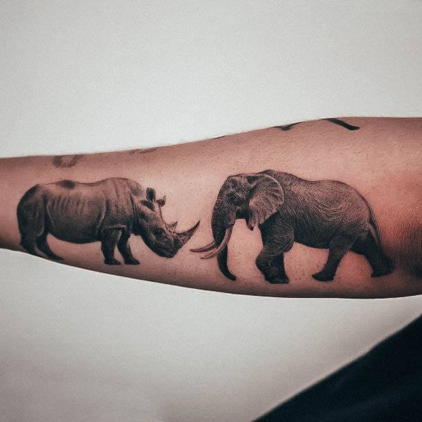 Incredible Small Elephant Tattoo For Ladies