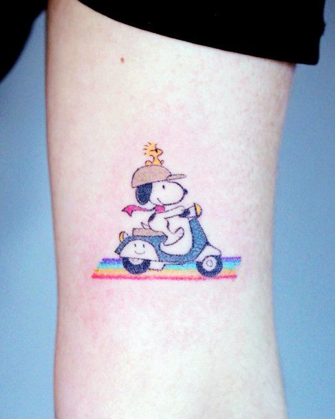 Incredible Snoopy Tattoo For Ladies