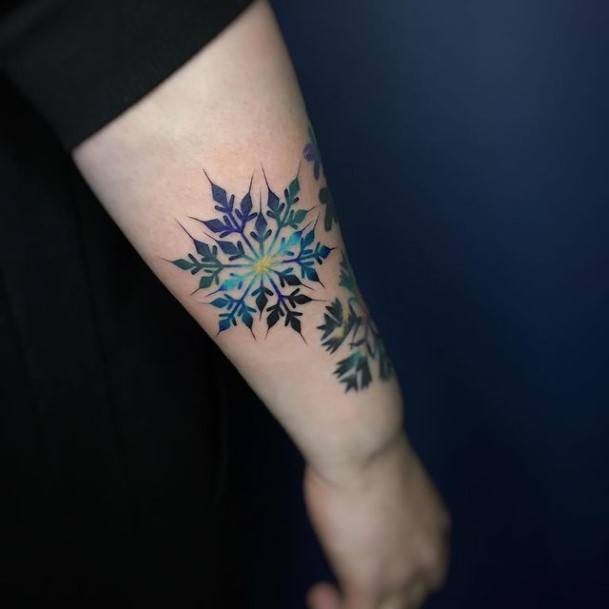 Incredible Snowflake Tattoo For Ladies