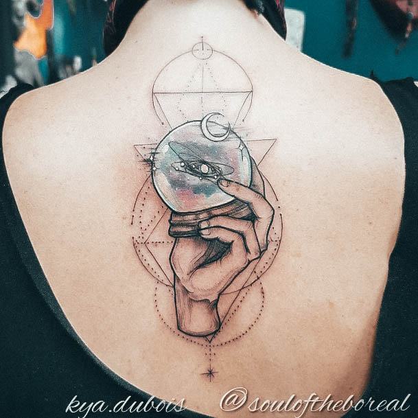 Incredible Snowglobe Tattoo For Ladies