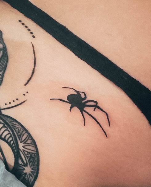 Incredible Spider Tattoo For Ladies