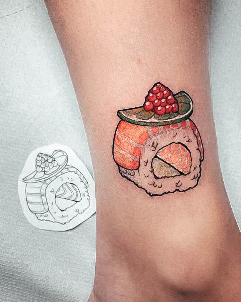 Incredible Sushi Tattoo For Ladies