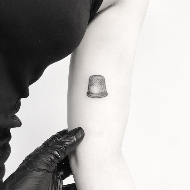 Incredible Thimble Tattoo For Ladies