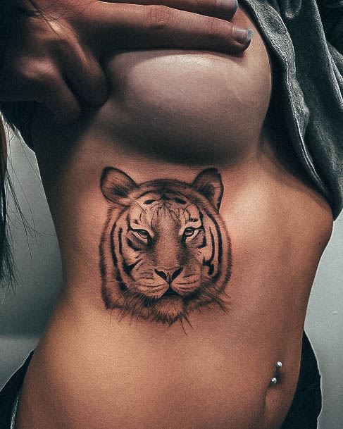 Incredible Tiger Tattoo For Ladies